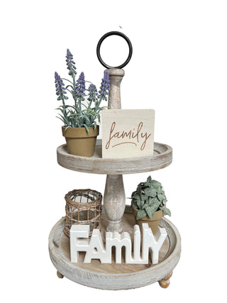 "Family" Everyday Tiered Tray Decor Kit, 5-Piece