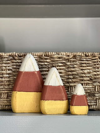 Rustic Candy Corn Halloween Tiered Tray Decor, 3-Piece Set