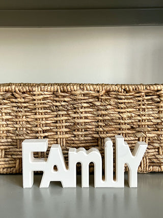 "Family" Word Block Sign Everyday Decor