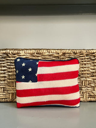 Small American Flag Pillow Accent Patriotic Decor
