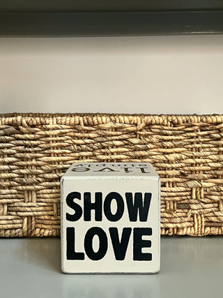 Live Simply Six-Sided Block Everyday Sign Decor