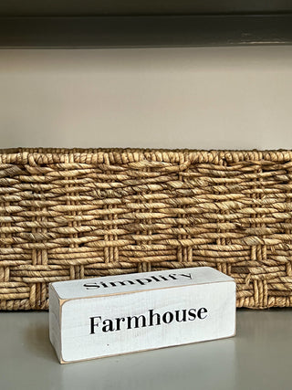 Farmhouse Four-Sided Block Everyday Decor Sign Accent