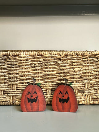 Pumpkin Block Sitters Halloween Tiered Tray Decor, 2-Piece Set