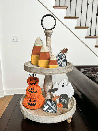 Halloween Tiered Tray Decor 7-piece Kit