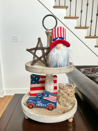 "Patriotic" Holiday Tiered Tray Decor Kit, 5-Piece