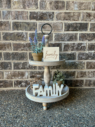 "Family" Everyday Tiered Tray Decor Kit, 5-Piece